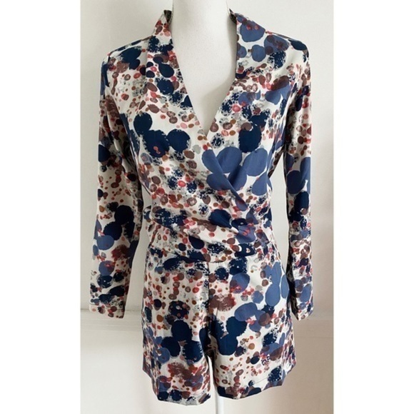 W118 Walter Baker • Abstract Multi Colored Romper - Picture 1 of 5